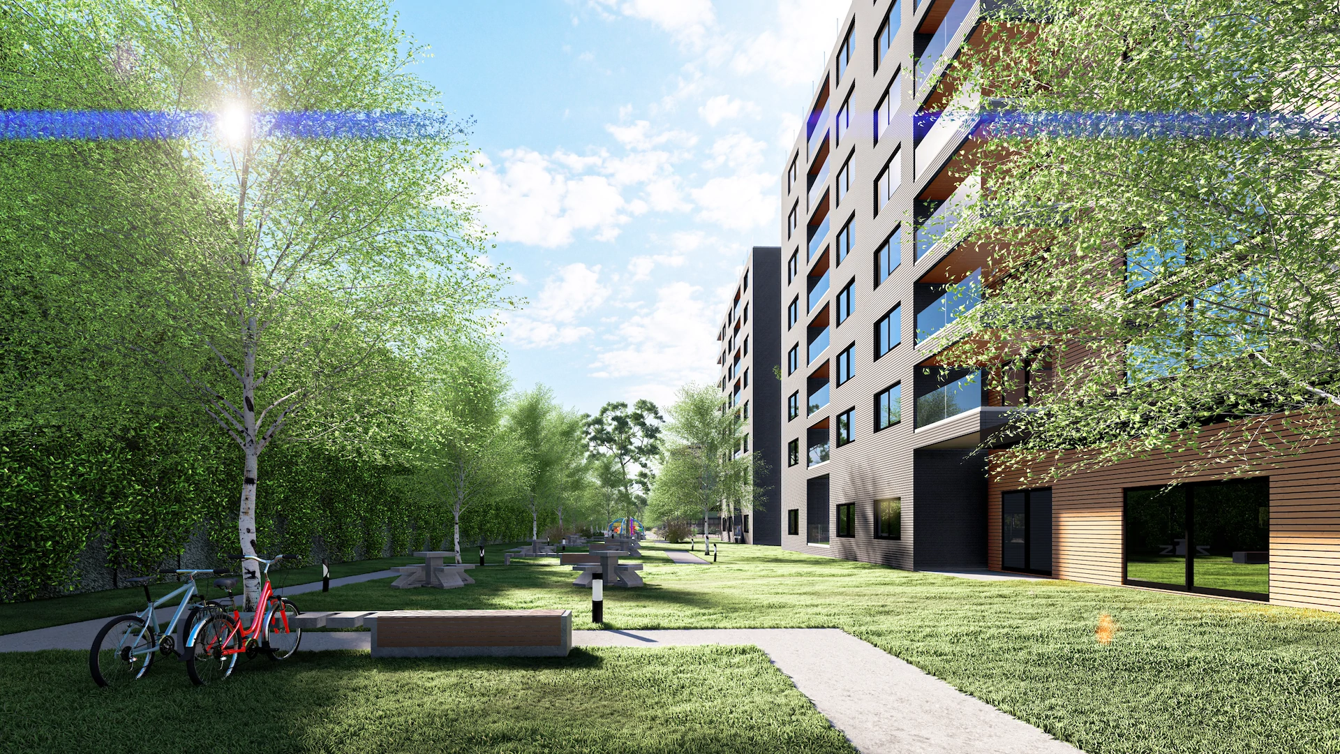 Areas verdes y espacios de relax