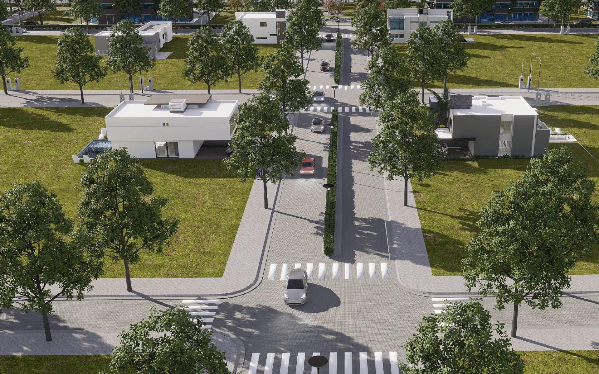 Calles pavimentadas Club Zen